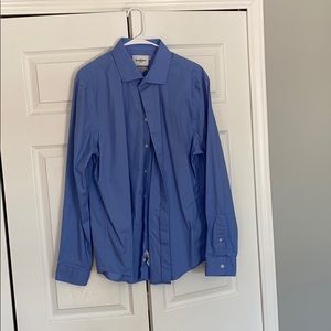 Blue button down shirt
